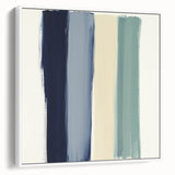 Minimalist Abstract Wall Art – Navy, Sage, and Neutral Strokes