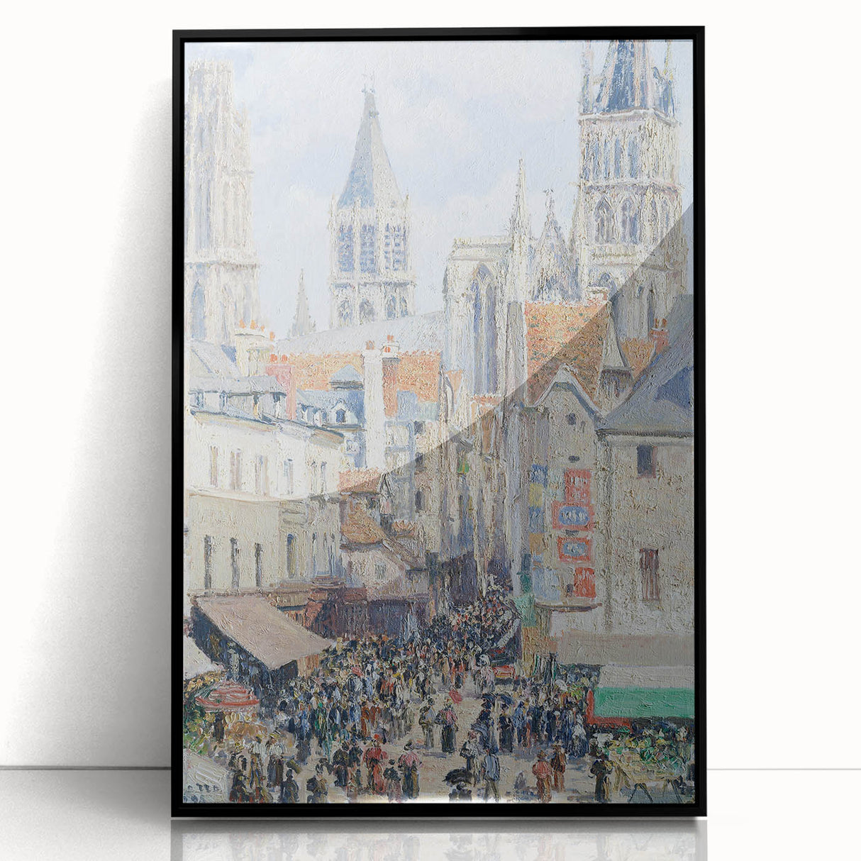 Impressionist Art Print - Grocery Street, Rouen (1898) by Camille Pissarro - French Cityscape Wall Art