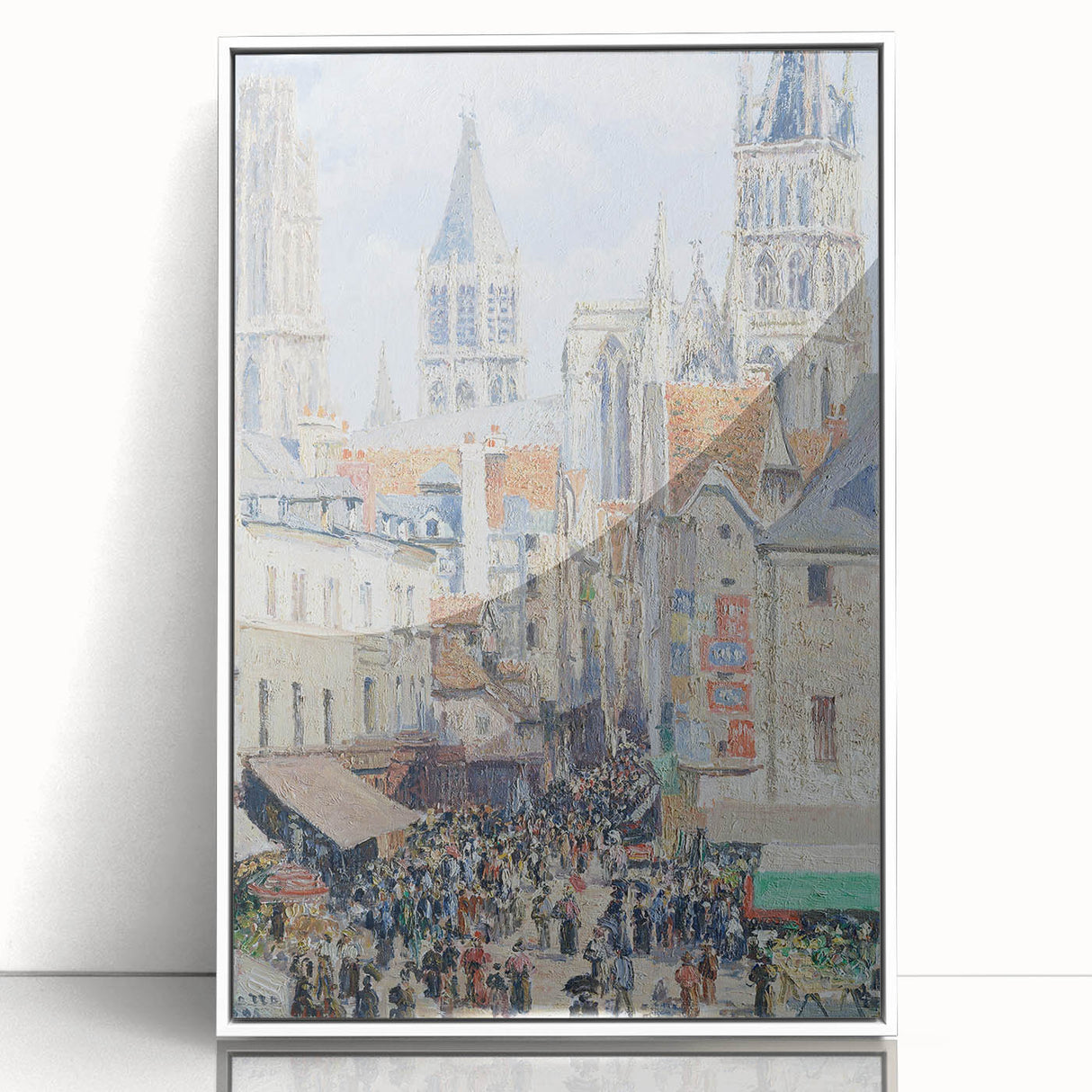 Impressionist Art Print - Grocery Street, Rouen (1898) by Camille Pissarro - French Cityscape Wall Art