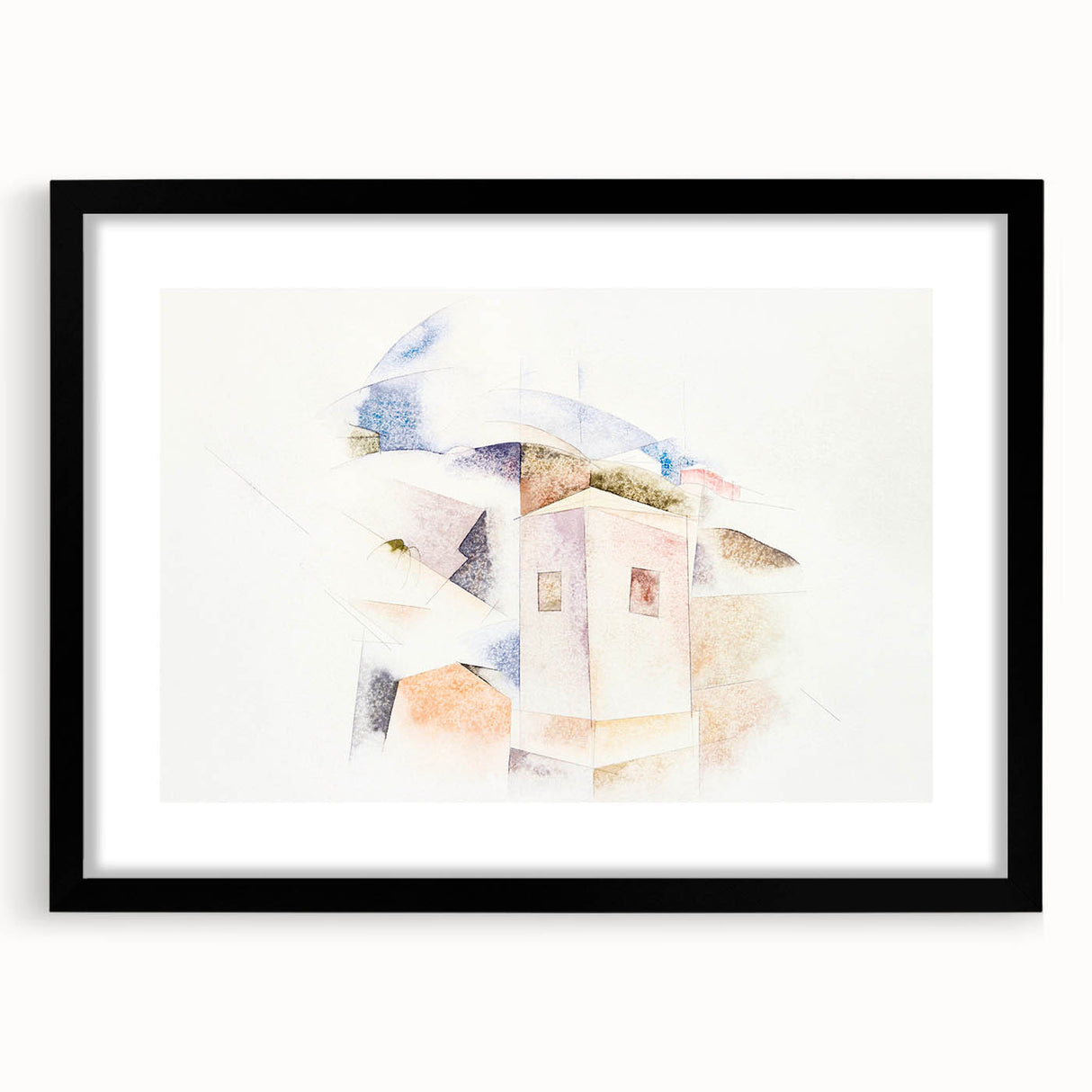 Abstract Bermuda Landscape - Soft Modern Wall Art in Pastel Hues