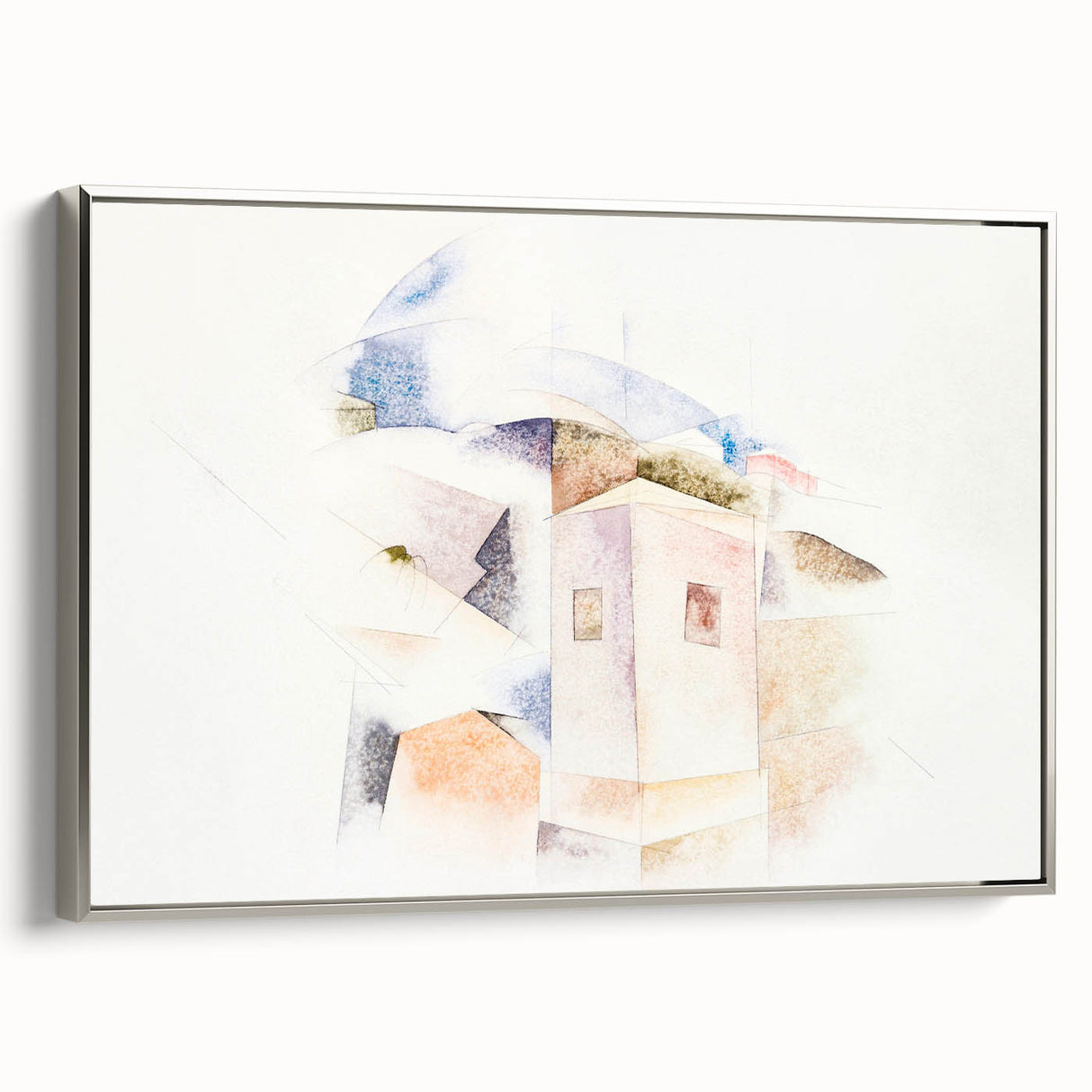 Abstract Bermuda Landscape - Soft Modern Wall Art in Pastel Hues