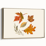 Framed canvas featuring a vintage-style landscape painting with autumnal colors, ideal for bedroom wall art.
