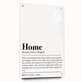 Home Typography Art - "Home" Definition Canvas Print