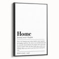Home Typography Art - "Home" Definition Canvas Print