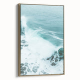 Framed canvas featuring a vintage landscape painting with muted earth tones, ideal for bedroom wall art.