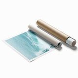 Extra large rolled print featuring a floral design in pastel shades, ideal for classy bathroom or large living room wall art.