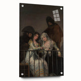 Historical Romanticism Canvas: Majas on a Balcony - Famous Romantic Art