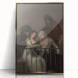 Historical Romanticism Canvas: Majas on a Balcony - Famous Romantic Art