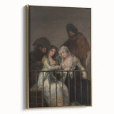 Historical Romanticism Canvas: Majas on a Balcony - Famous Romantic Art