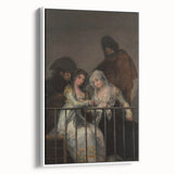 Historical Romanticism Canvas: Majas on a Balcony - Famous Romantic Art