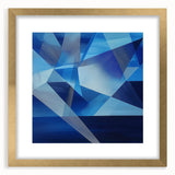 Abstract geometric frame in matte gold, showcasing intricate design elements and a contemporary aesthetic, perfect for modern home decor and art enthusiasts.