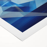 Abstract geometric rolled canvas artwork showcasing vibrant colors and intricate patterns, ideal for modern home decor. Packaged securely in a cardboard tube for safe delivery.