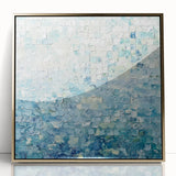 Framed acrylic artwork displaying abstract gold splatters on a textured surface, ideal for modern home decor, enhancing elegance and sophistication in any setting.