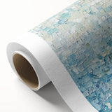 Abstract splatter design on rolled canvas, showcasing vibrant colors and dynamic shapes, ideal for modern home decor or artistic displays, securely packaged.