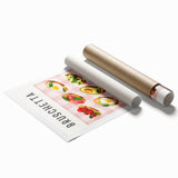 Extra large rolled print featuring muted floral art, ideal for classy bathroom or large living room wall decor.