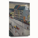 Expressionist Urban Scene – Serene Abstract Street Canvas Wall Art