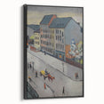 Expressionist Urban Scene – Serene Abstract Street Canvas Wall Art