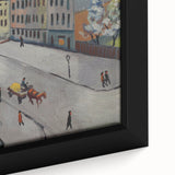 Expressionist Urban Scene – Serene Abstract Street Canvas Wall Art