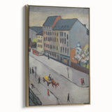 Expressionist Urban Scene – Serene Abstract Street Canvas Wall Art