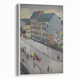 Expressionist Urban Scene – Serene Abstract Street Canvas Wall Art