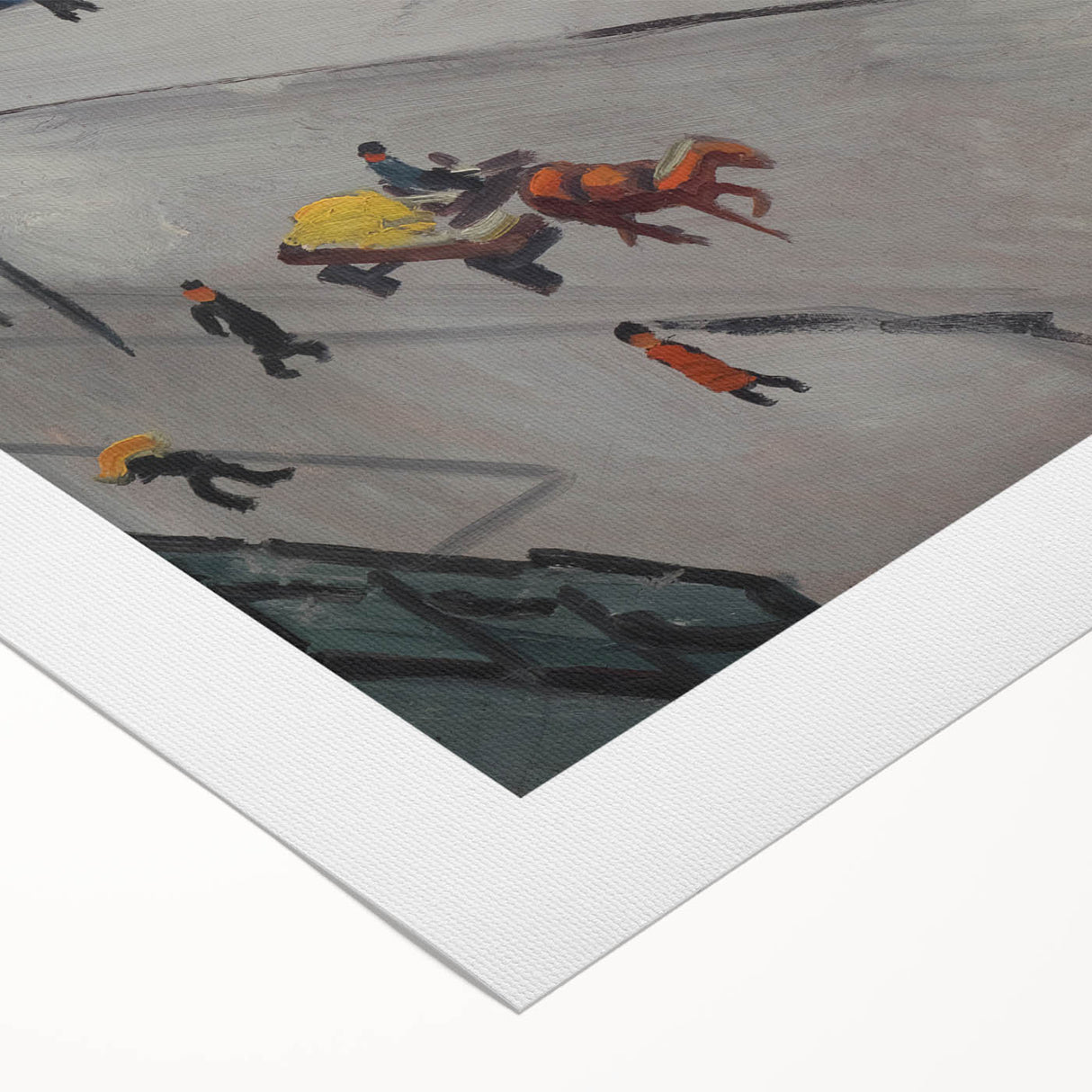 Expressionist Urban Scene – Serene Abstract Street Canvas Wall Art