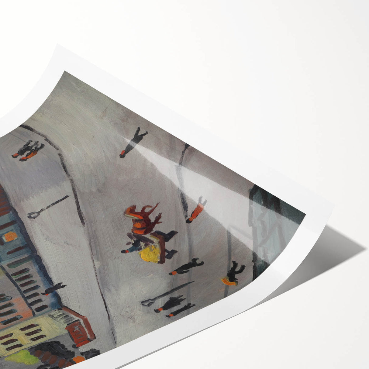 Expressionist Urban Scene – Serene Abstract Street Canvas Wall Art