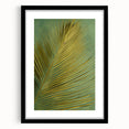 Black-framed wall art featuring a vibrant floral design with intricate leaves, elegantly matted, ideal for enhancing home decor and adding a touch of nature.