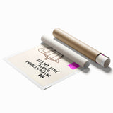 Extra large rolled print featuring a floral design in soft pastel shades.