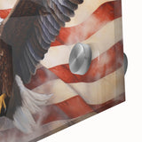 Majestic Bald Eagle & Flag - Independence Day Wall Art