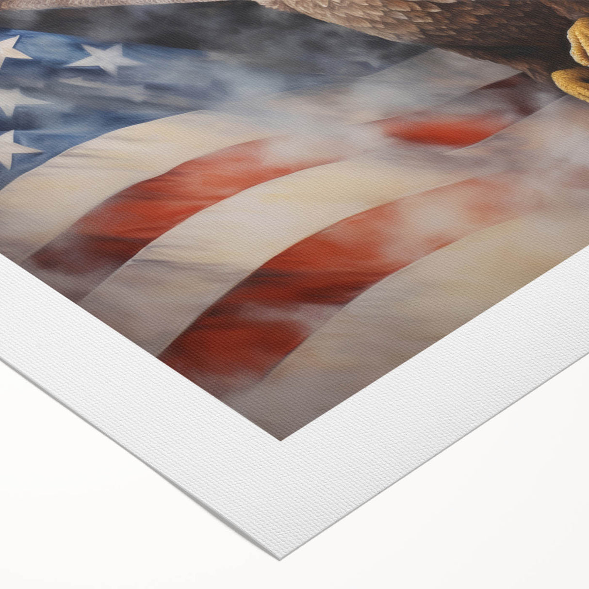 Majestic Bald Eagle & Flag - Independence Day Wall Art