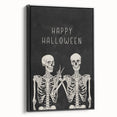 Happy Halloween Skeleton Wall Art - Spooky Gothic Halloween Decor