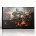 Mariachi Skeleton Serenade – Día de los Muertos Canvas Art