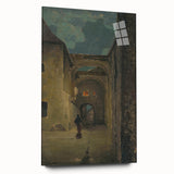 Alley in the Evening - Mysterious Night Scene by Lajos Csordák