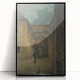 Alley in the Evening - Mysterious Night Scene by Lajos Csordák