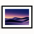 Framed landscape artwork showcasing serene sand dunes in a black mat and frame, ideal for modern home decor, emphasizing natural beauty and tranquility.