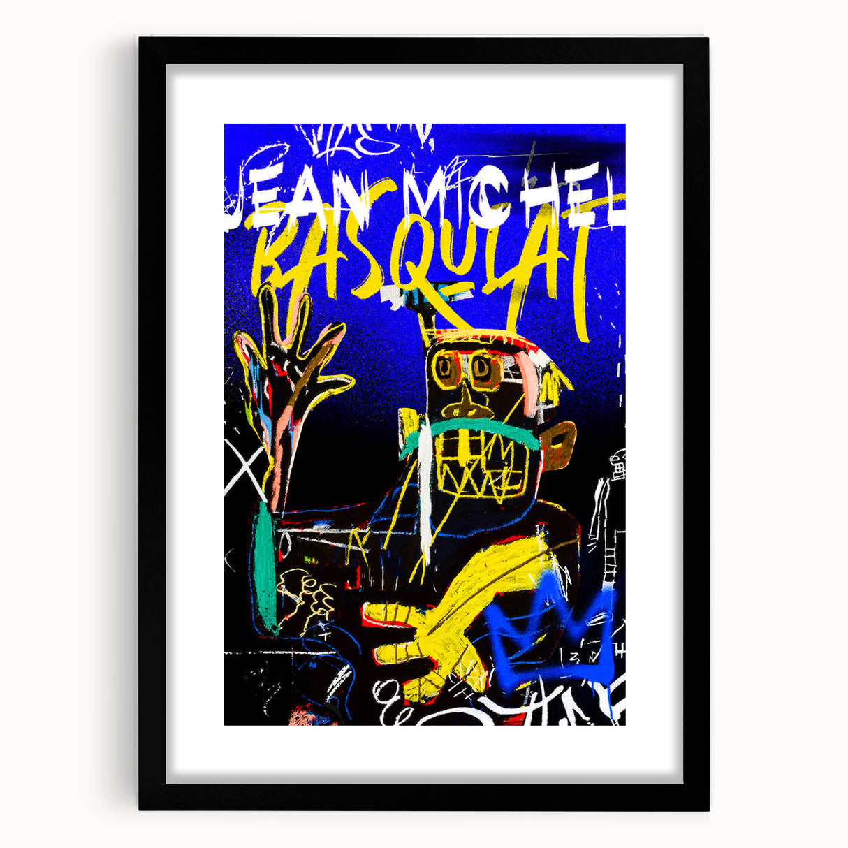 Vibrant Pop Art Wall Art - Bold Blue and Yellow Canvas Print