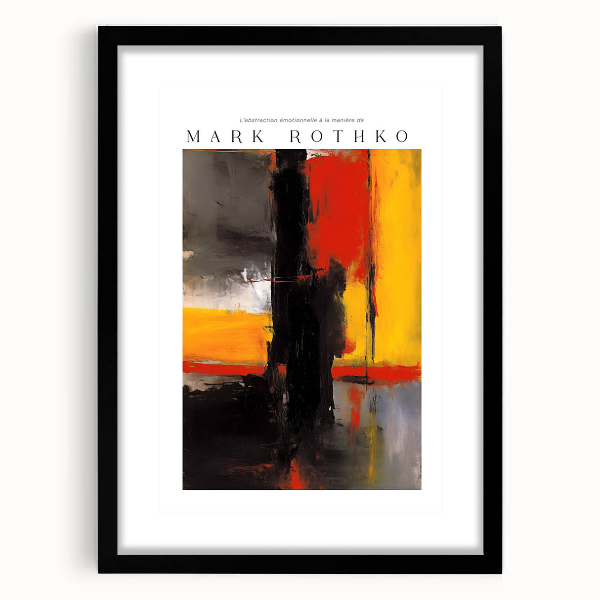 Extra large canvas featuring a Mark Rothko-inspired abstract art print with vibrant, textured layers of red and orange.
