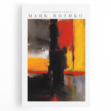Large black and white abstract canvas art featuring overlapping squares, suitable for kitchen wall art.