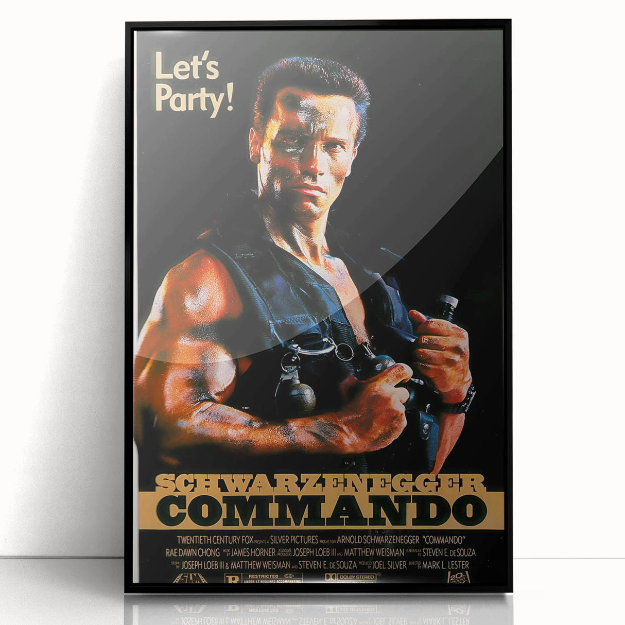 Retro Wall Art - Commando Vintage Action Movie Poster
