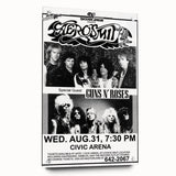 Aerosmith & Guns N' Roses Retro Poster – Vintage Rock Art