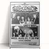 Aerosmith & Guns N' Roses Retro Poster – Vintage Rock Art