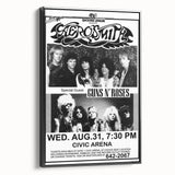 Aerosmith & Guns N' Roses Retro Poster – Vintage Rock Art