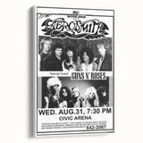 Aerosmith & Guns N' Roses Retro Poster – Vintage Rock Art