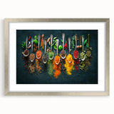 Colorful Spice Arrangement - Vibrant Kitchen Wall Art