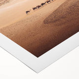 Art deco poster of Egyptian scenery in muted earth tones, printed on rolled canvas, suitable for dining room wall art.