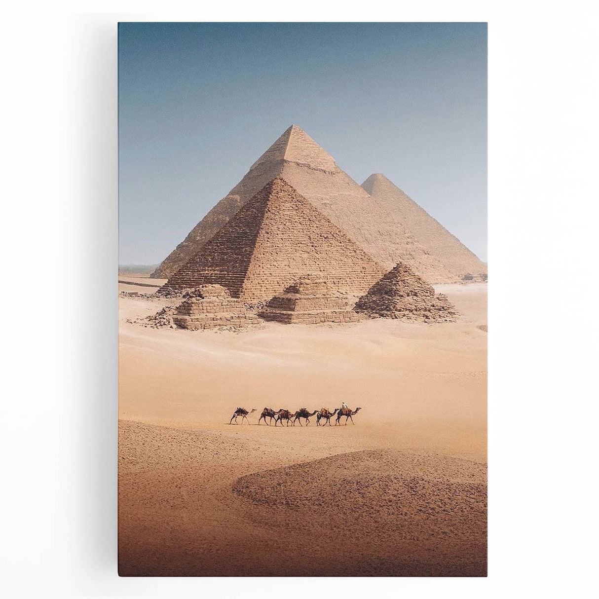 Black and white large canvas print of Egyptian scenery, suitable for kitchen wall art.