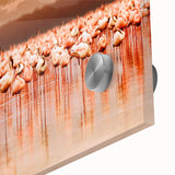 Large abstract wall art depicting a Kenyan landscape in warm earth tones on acrylic glass, ideal for dining room ambiance.