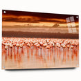 Acrylic glass print of a large abstract depiction of a Kenyan landscape, featuring earthy tones.