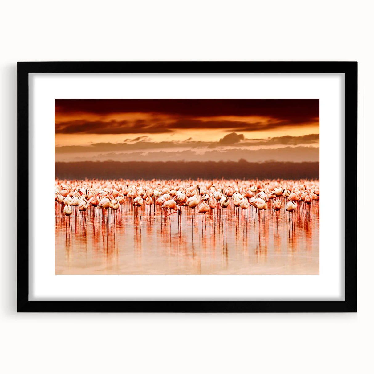Extra large abstract art print featuring a colorful, textured depiction of a Kenyan landscape on a framed canvas.