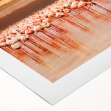Art deco poster of a Kenyan landscape on rolled canvas, featuring earthy tones, ideal for dining room wall art.